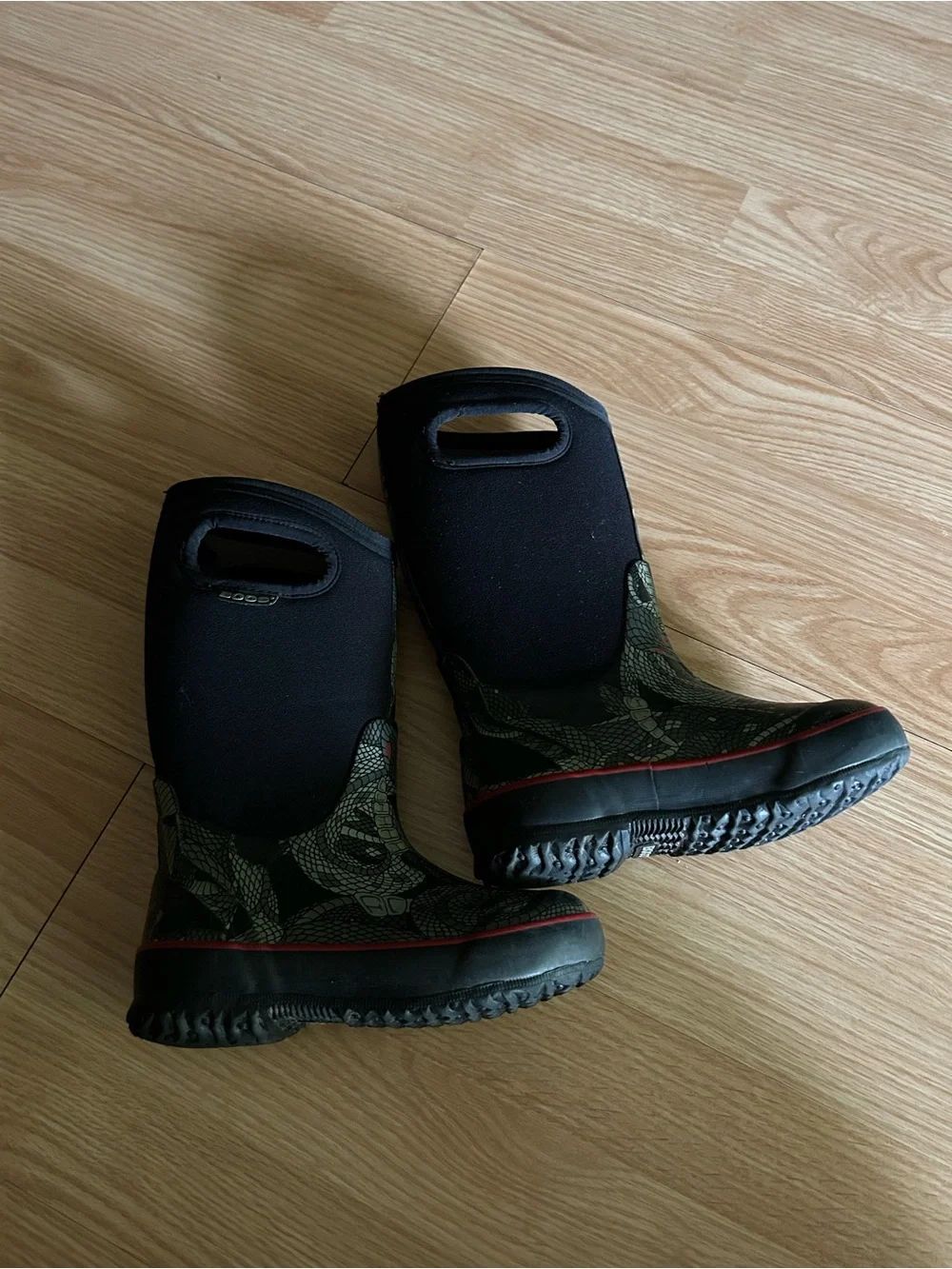 Bogs Classic Snake Tall Boots Youth Size 12